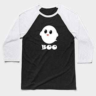 Boo Cute Ghost Design Baseball T-Shirt